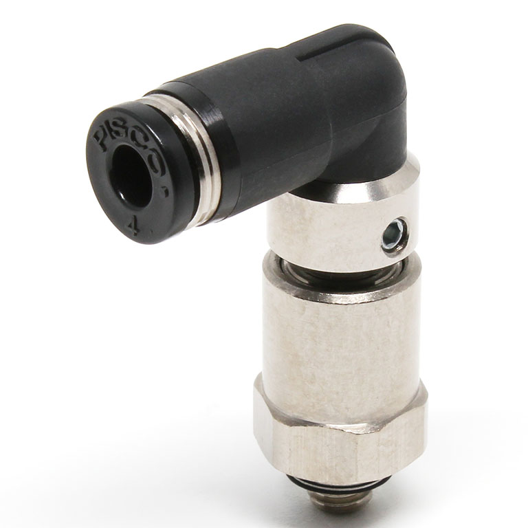 Alternative view of Đầu Nối Nhanh Khí Nén Dạng Cong 90° Ren Ngoài Có Khớp Xoay Tốc Độ Cao Pisco RHL4-M5