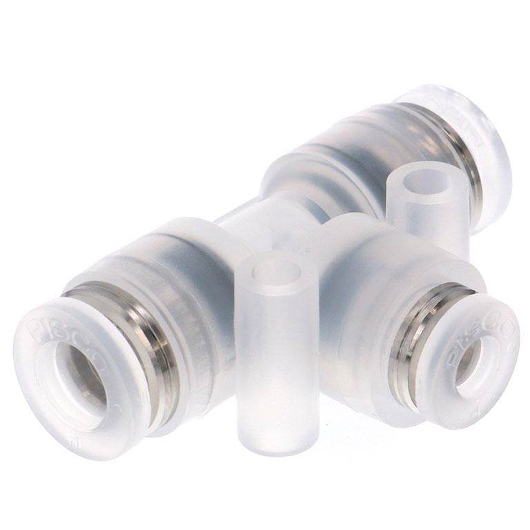 Alternative view of Đầu Nối Nhanh Khí Nén Chữ T Dạng Nối Giảm Pisco SPPEG6-4
