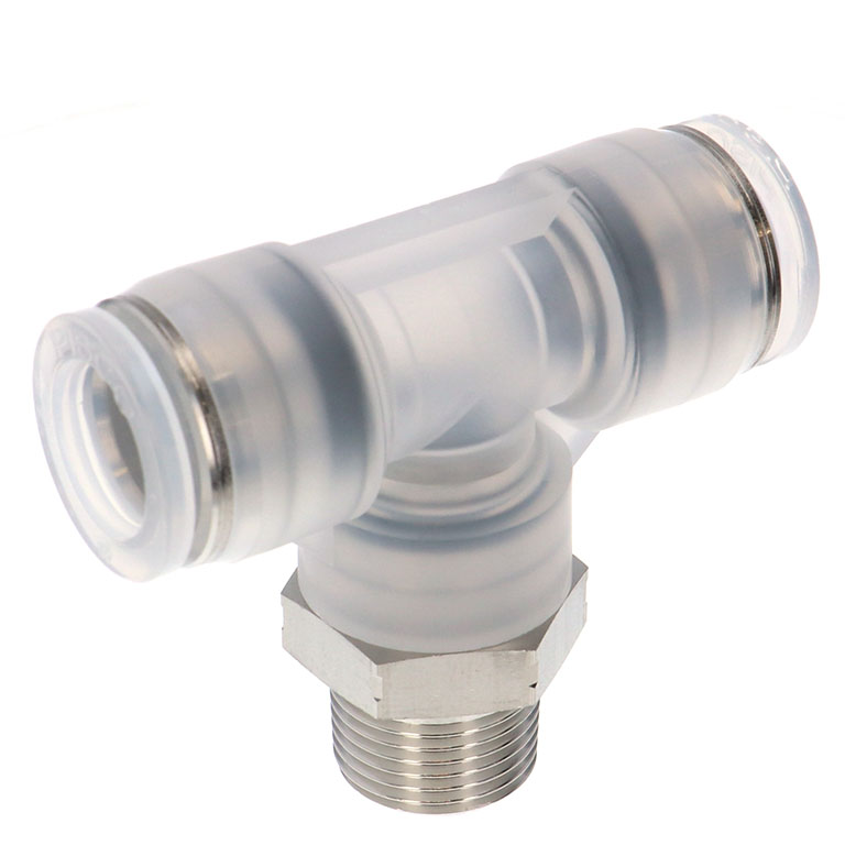 Alternative view of Đầu Nối Nhanh Khí Nén Dạng Chữ T Ren Ngoài Pisco SPPB12-03SP