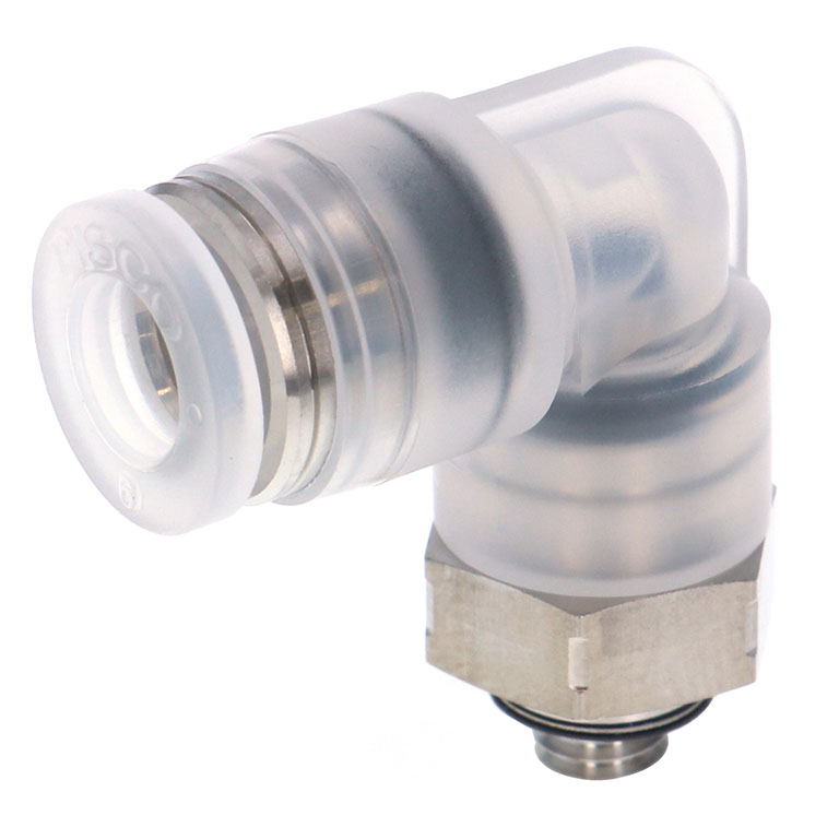 Alternative view of Đầu Nối Nhanh Khí Nén Dạng Cong 90° Ren Ngoài Pisco SPPL6-M5SP