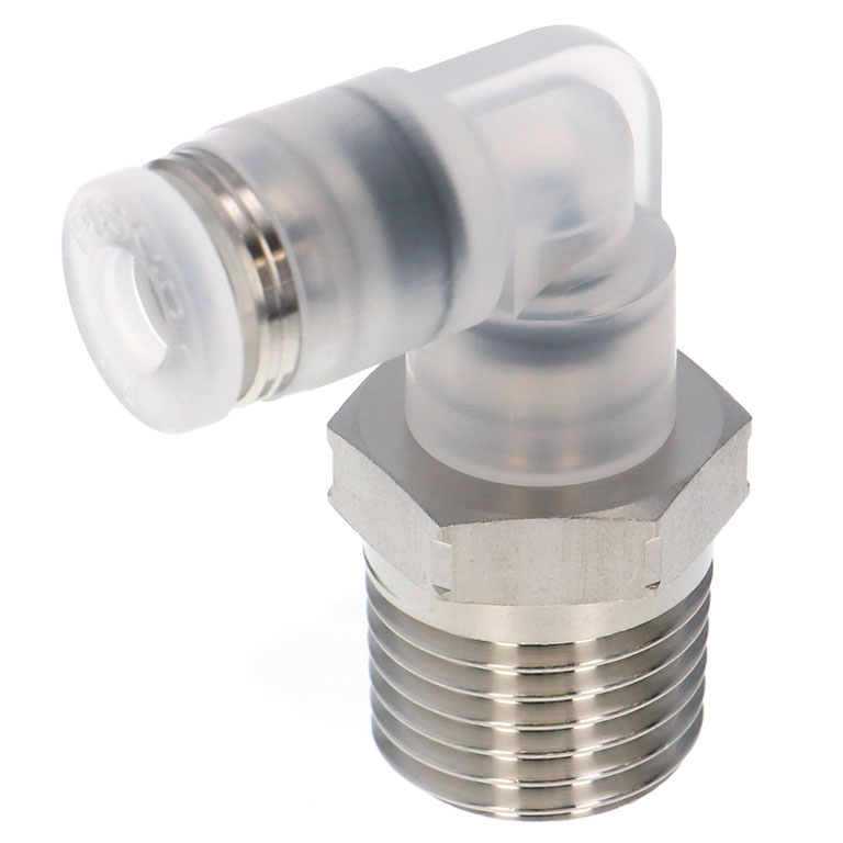 Alternative view of Đầu Nối Nhanh Khí Nén Dạng Cong 90° Ren Ngoài Pisco SPPL4-02SP