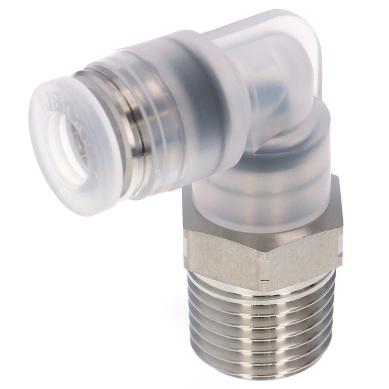 Alternative view of Đầu Nối Nhanh Khí Nén Dạng Cong 90° Ren Ngoài Pisco SPPL6-02SP