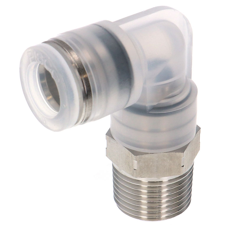 Alternative view of Đầu Nối Nhanh Khí Nén Dạng Cong 90° Ren Ngoài Pisco SPPL10-03SP