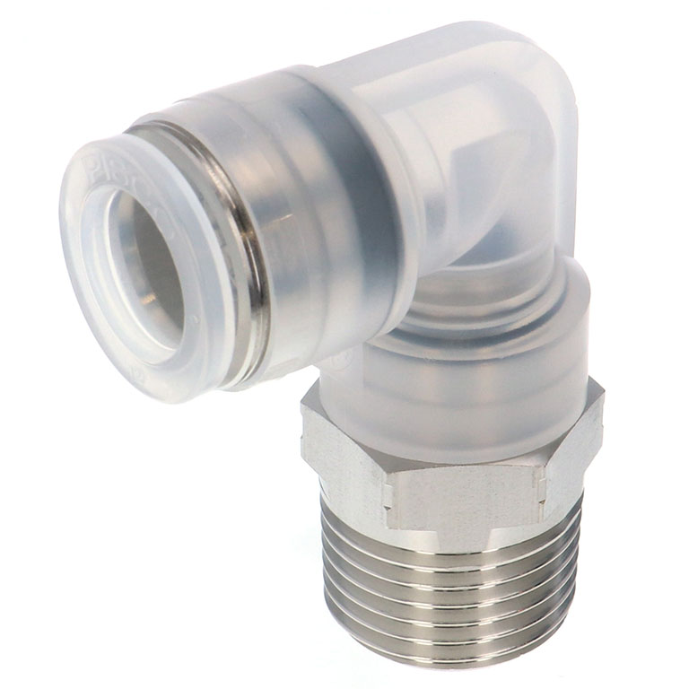 Alternative view of Đầu Nối Nhanh Khí Nén Dạng Cong 90° Ren Ngoài Pisco SPPL12-04SP