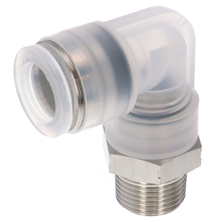 Alternative view of Đầu Nối Nhanh Khí Nén Dạng Cong 90° Ren Ngoài Pisco SPPL12-03SP