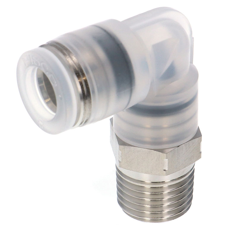 Alternative view of Đầu Nối Nhanh Khí Nén Dạng Cong 90° Ren Ngoài Pisco SPPL8-02SP