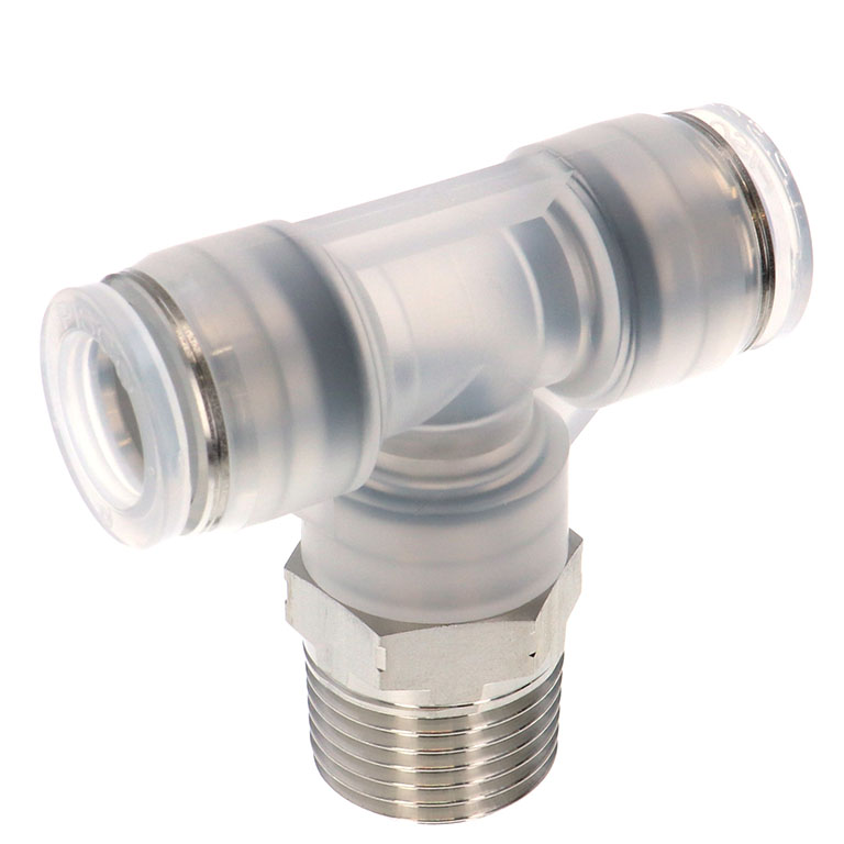 Alternative view of Đầu Nối Nhanh Khí Nén Dạng Chữ T Ren Ngoài Pisco SPPB12-04SP