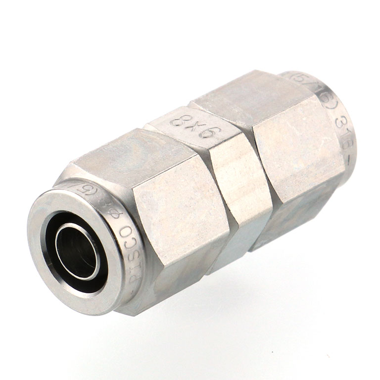 Alternative view of Đầu Ngạnh Nối Ống Có Đai Ốc Xiết Dạng Thẳng Thân Lục Giác Pisco NSU0860