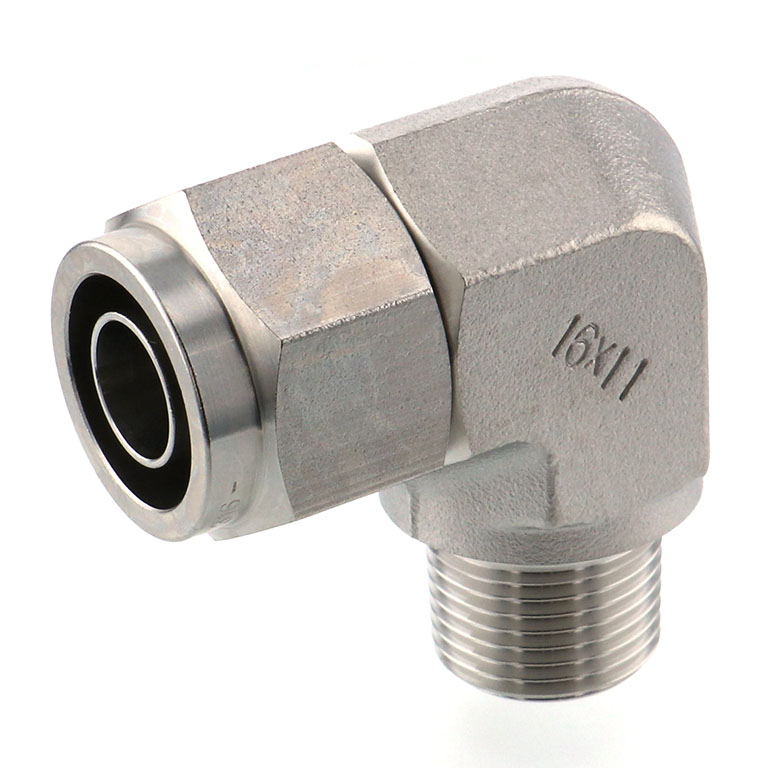 Alternative view of Đầu Ngạnh Nối Ống Có Đai Ốc Xiết Dạng Cong 90° Ren Ngoài Pisco NSL1611-03-TP