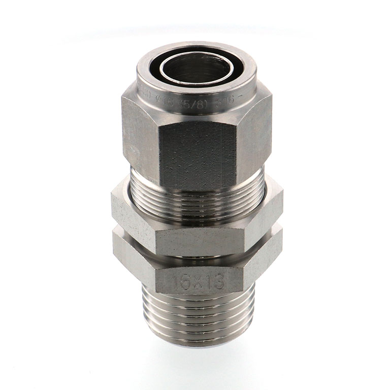 Alternative view of Đầu Ngạnh Nối Ống Có Đai Ốc Xiết Dạng Lắp Vách Ren Ngoài Pisco NSMC1613-04-TP