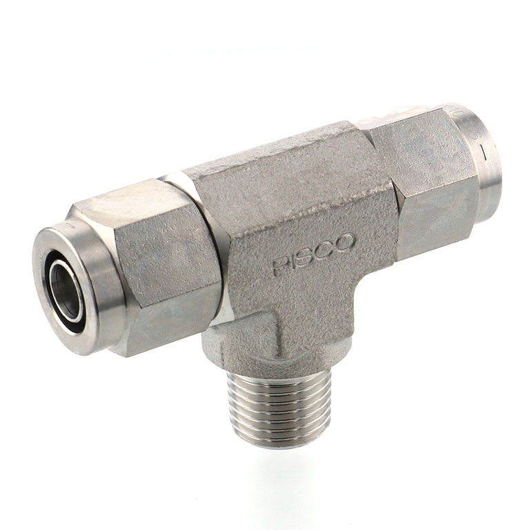 Alternative view of Đầu Ngạnh Nối Ống Có Đai Ốc Xiết Dạng Chữ T Ren Ngoài Pisco NSB1080-02-TP