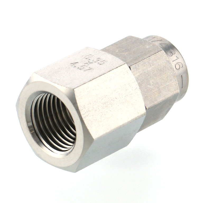 Alternative view of Đầu Ngạnh Nối Ống Có Đai Ốc Xiết Dạng Thẳng Thân Lục Giác Ren Trong Pisco NSCF1/4-01