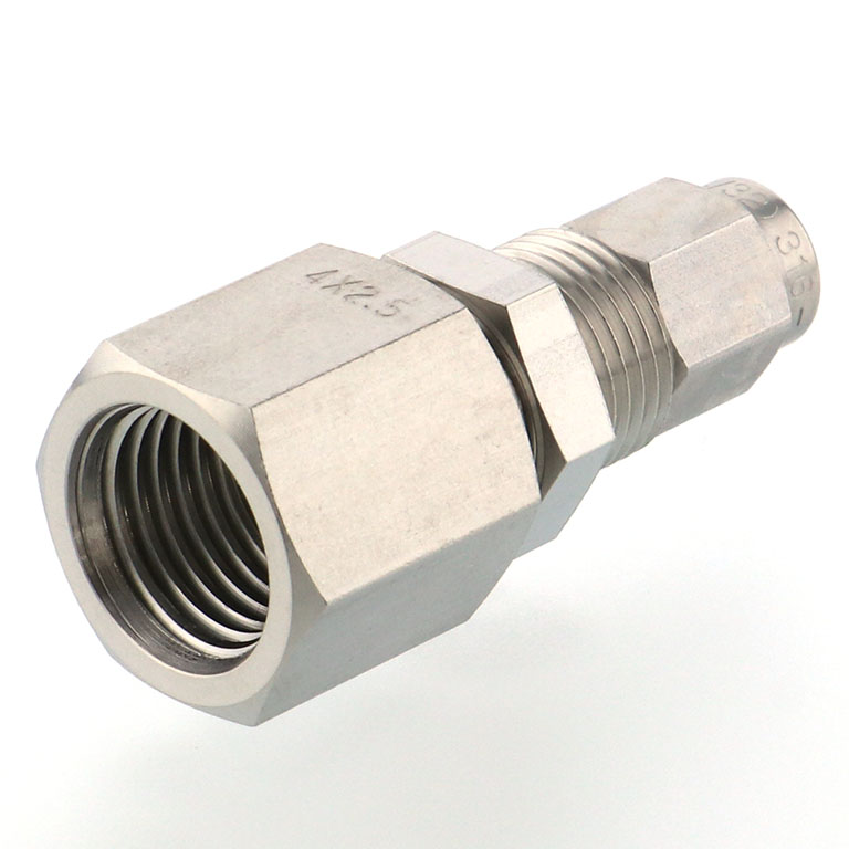 Alternative view of Đầu Ngạnh Nối Ống Có Đai Ốc Xiết Dạng Lắp Vách Ren Trong Pisco NSMF0425-02