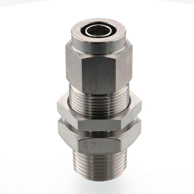 Alternative view of Đầu Ngạnh Nối Ống Có Đai Ốc Xiết Dạng Lắp Vách Ren Ngoài Pisco NSMC1080-03