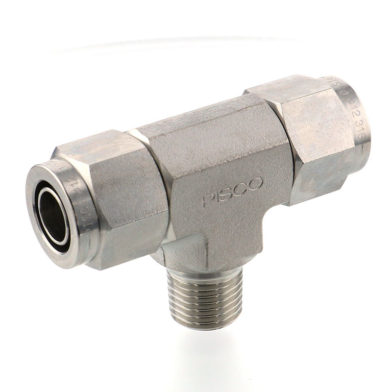 Alternative view of Đầu Ngạnh Nối Ống Có Đai Ốc Xiết Dạng Chữ T Ren Ngoài Pisco NSB1210-02-TP