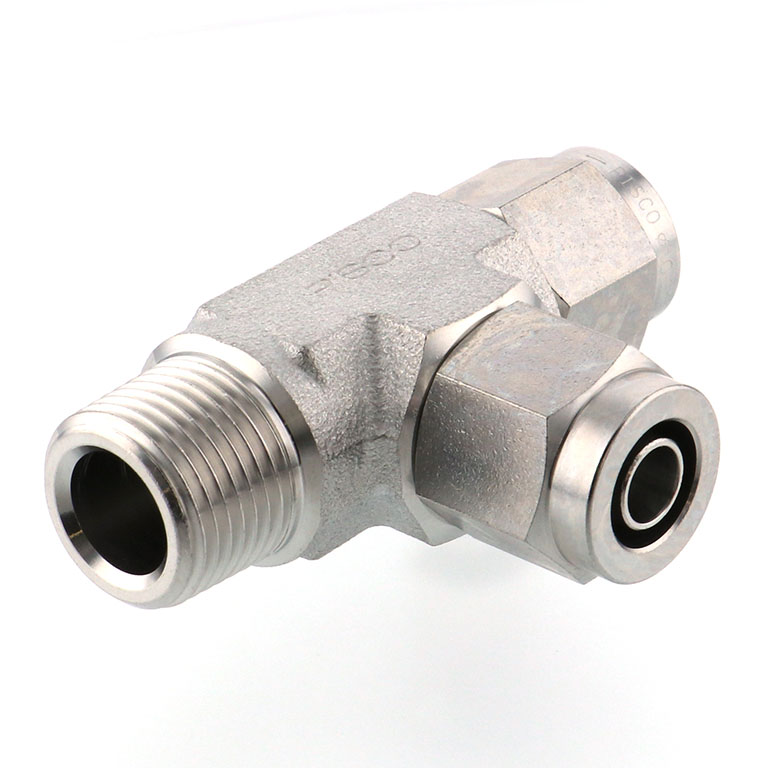 Alternative view of Đầu Ngạnh Nối Ống Có Đai Ốc Xiết Dạng Chữ T Ren Ngoài Pisco NSD1075-03