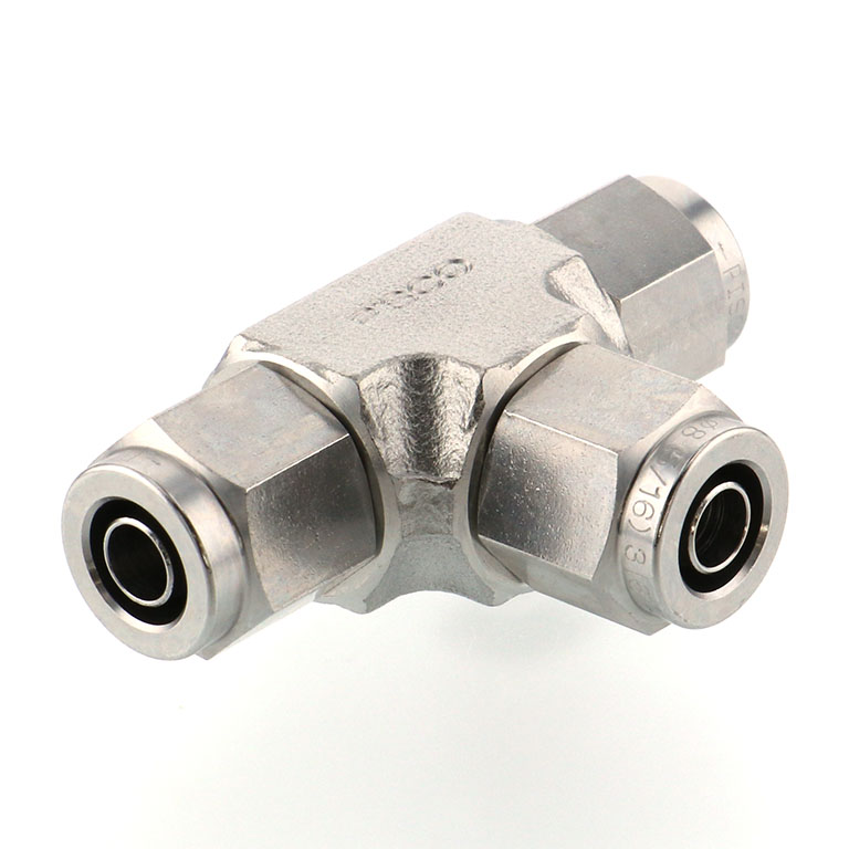 Alternative view of Đầu Ngạnh Nối Ống Có Đai Ốc Xiết Dạng Chữ T Pisco NSE0860