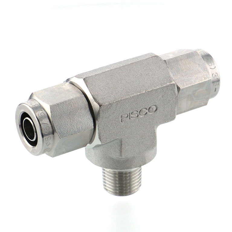 Alternative view of Đầu Ngạnh Nối Ống Có Đai Ốc Xiết Dạng Chữ T Ren Ngoài Pisco NSB0860-01-TP