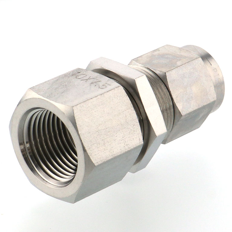 Alternative view of Đầu Ngạnh Nối Ống Có Đai Ốc Xiết Dạng Lắp Vách Ren Trong Pisco NSMF1075-03