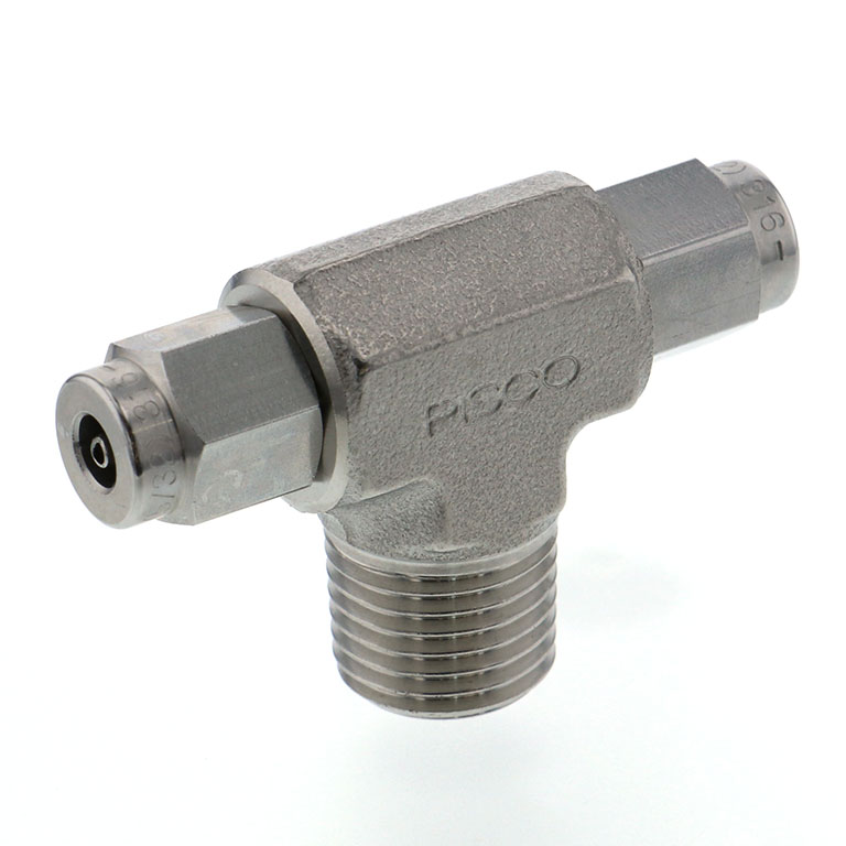 Alternative view of Đầu Ngạnh Nối Ống Có Đai Ốc Xiết Dạng Chữ T Ren Ngoài Pisco NSB0420-02