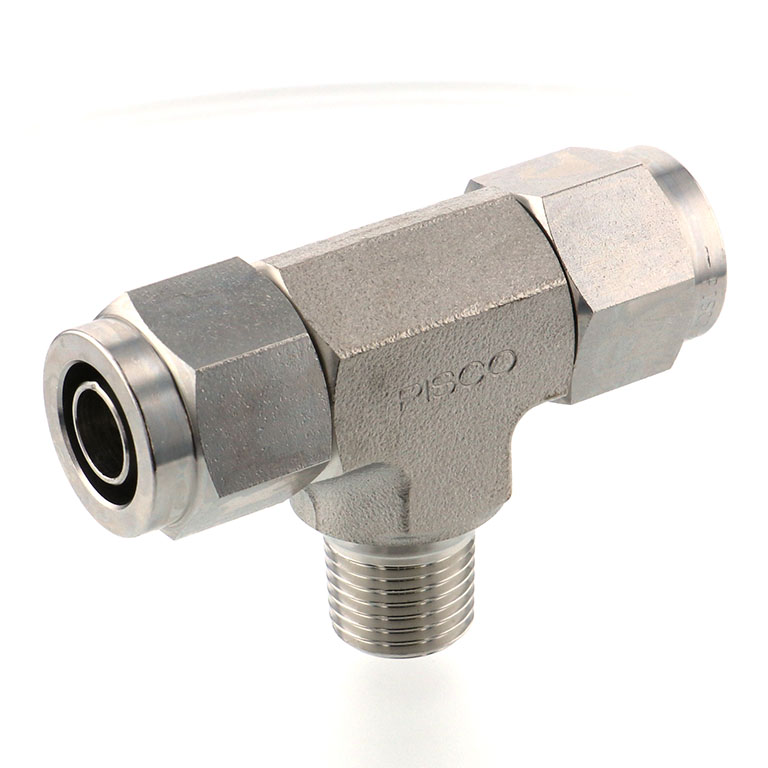 Alternative view of Đầu Ngạnh Nối Ống Có Đai Ốc Xiết Dạng Chữ T Ren Ngoài Pisco NSB1290-02-TP