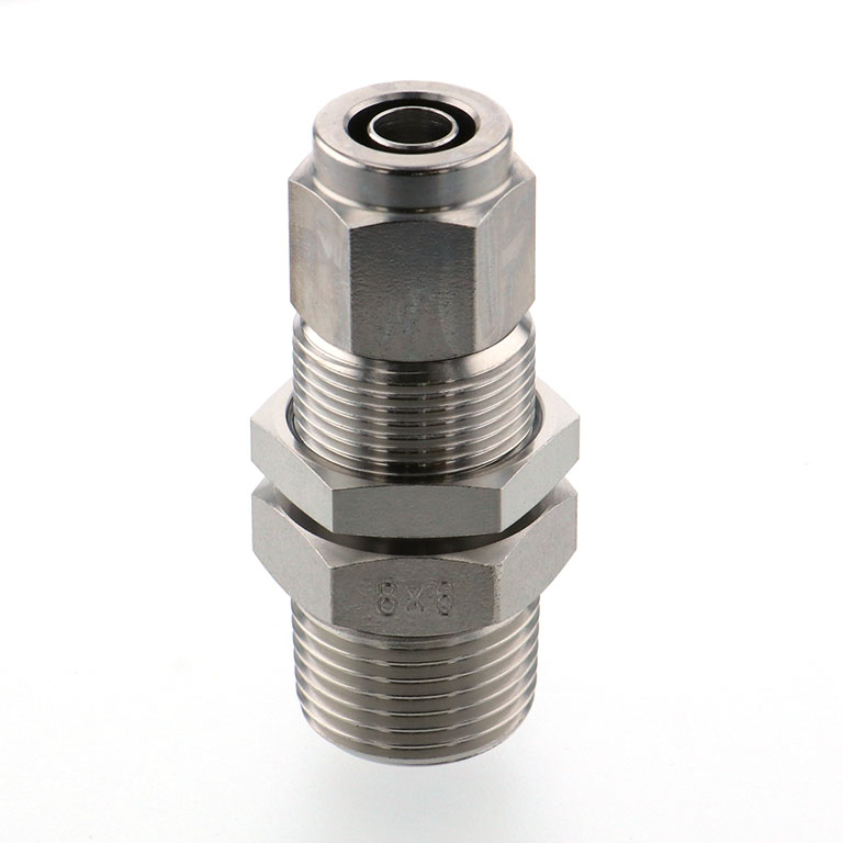 Alternative view of Đầu Ngạnh Nối Ống Có Đai Ốc Xiết Dạng Lắp Vách Ren Ngoài Pisco NSMC0860-03-TP