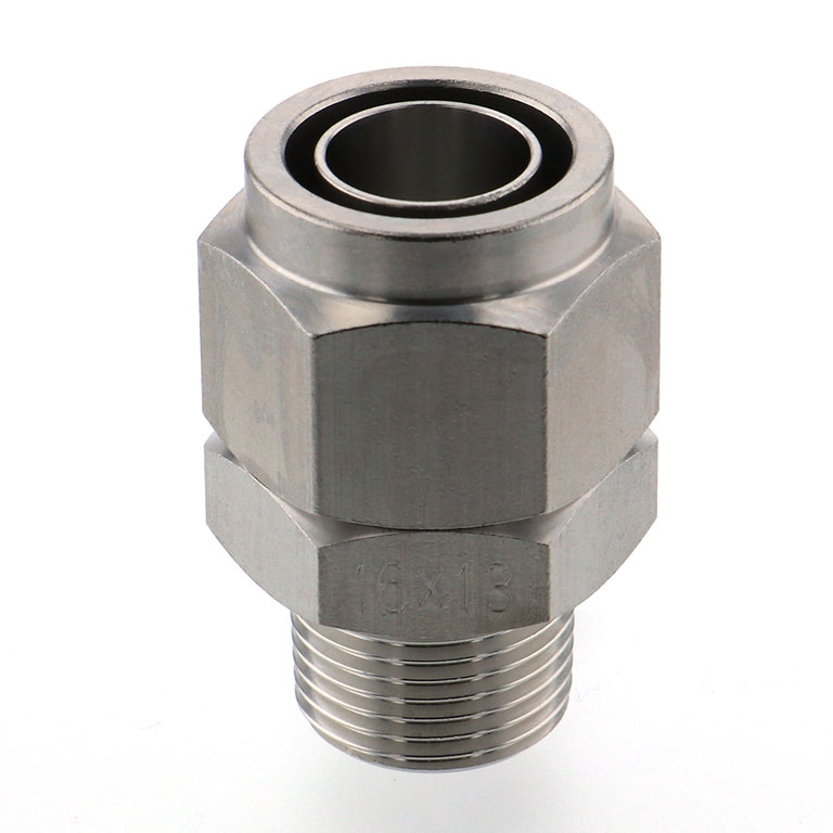 Alternative view of Đầu Ngạnh Nối Ống Có Đai Ốc Xiết Dạng Thẳng Thân Lục Giác Ren Ngoài Pisco NSC1613-03