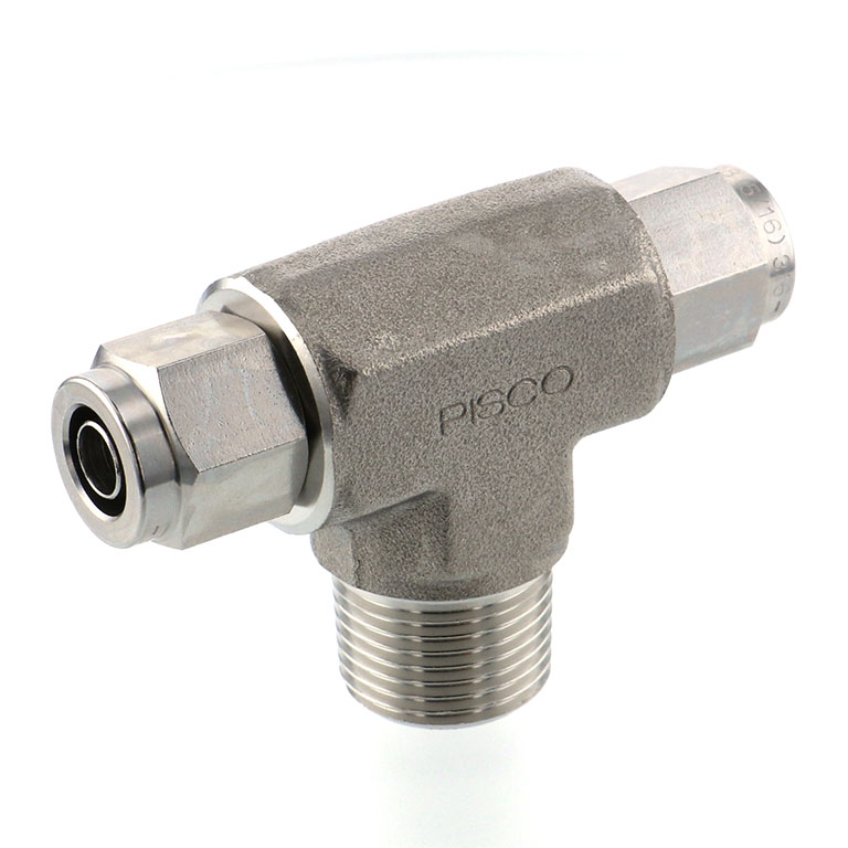 Alternative view of Đầu Ngạnh Nối Ống Có Đai Ốc Xiết Dạng Chữ T Ren Ngoài Pisco NSB0860-03-TP