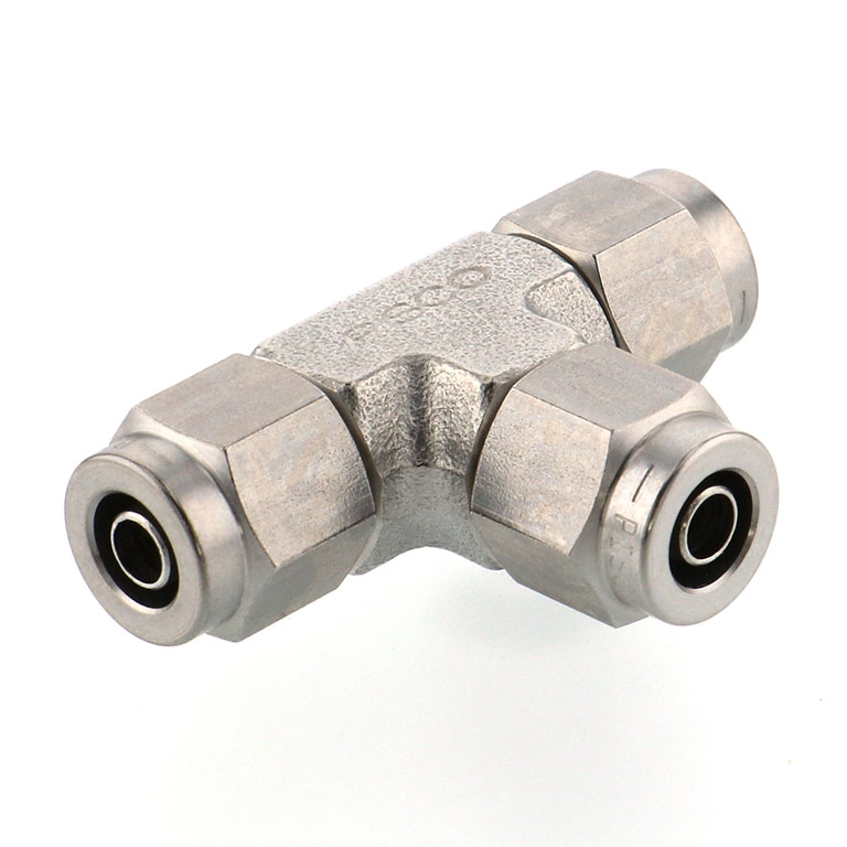 Alternative view of Đầu Ngạnh Nối Ống Có Đai Ốc Xiết Dạng Chữ T Pisco NSE1/4