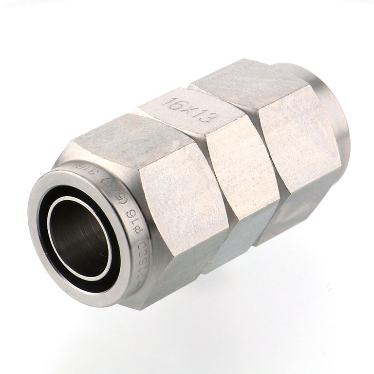 Alternative view of Đầu Ngạnh Nối Ống Có Đai Ốc Xiết Dạng Thẳng Thân Lục Giác Pisco NSU1613