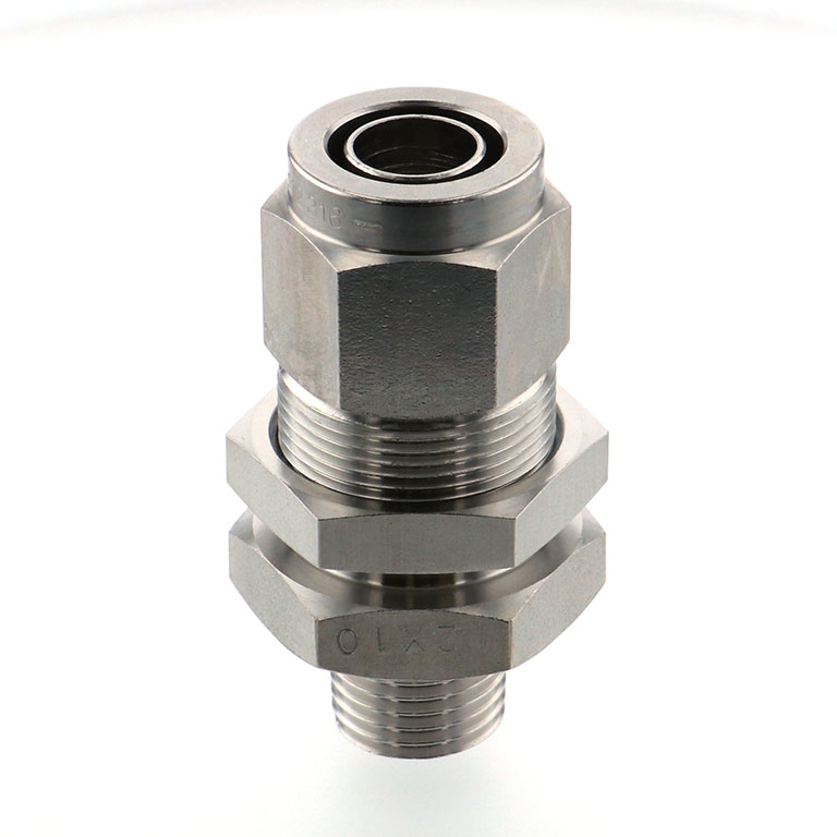 Alternative view of Đầu Ngạnh Nối Ống Có Đai Ốc Xiết Dạng Lắp Vách Ren Ngoài Pisco NSMC1210-02