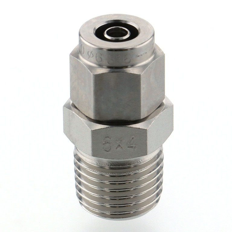 Alternative view of Đầu Ngạnh Nối Ống Có Đai Ốc Xiết Dạng Thẳng Thân Lục Giác Ren Ngoài Pisco NSC0640-02