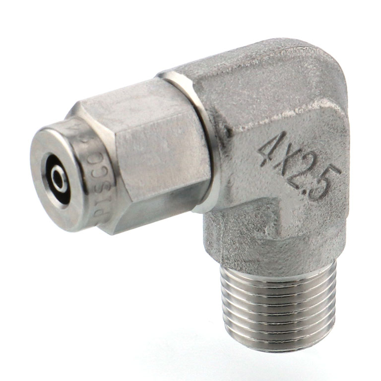 Alternative view of Đầu Ngạnh Nối Ống Có Đai Ốc Xiết Dạng Cong 90° Ren Ngoài Pisco NSL0425-01-TP