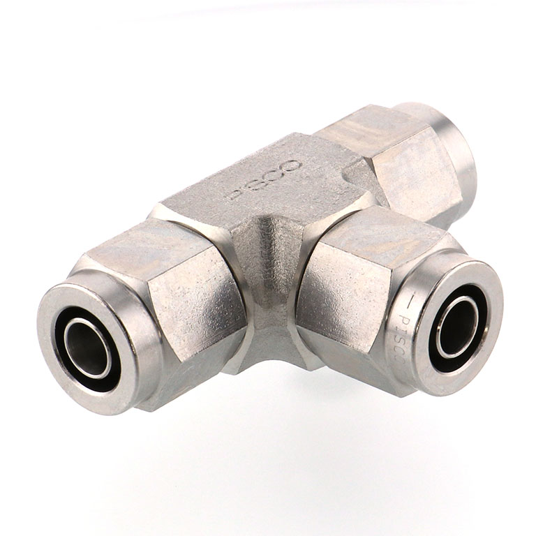 Alternative view of Đầu Ngạnh Nối Ống Có Đai Ốc Xiết Dạng Chữ T Pisco NSE1075