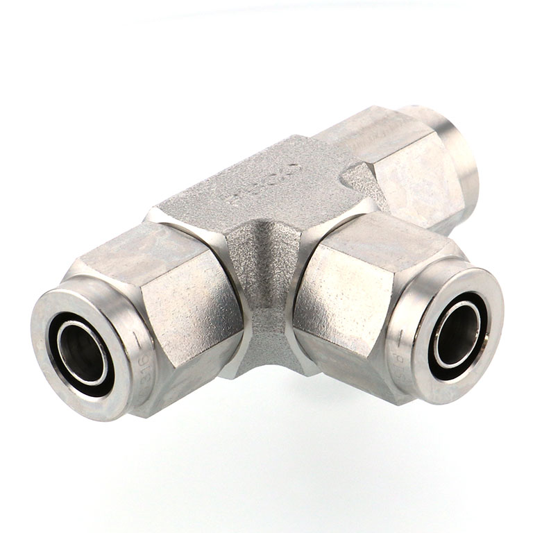 Alternative view of Đầu Ngạnh Nối Ống Có Đai Ốc Xiết Dạng Chữ T Pisco NSE1080