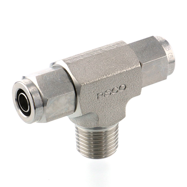 Alternative view of Đầu Ngạnh Nối Ống Có Đai Ốc Xiết Dạng Chữ T Ren Ngoài Pisco NSB0860-02-TP