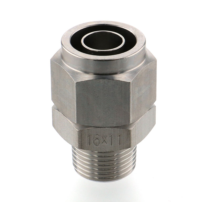 Alternative view of Đầu Ngạnh Nối Ống Có Đai Ốc Xiết Dạng Thẳng Thân Lục Giác Ren Ngoài Pisco NSC1611-03