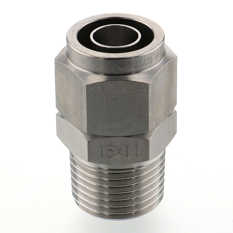 Alternative view of Đầu Ngạnh Nối Ống Có Đai Ốc Xiết Dạng Thẳng Thân Lục Giác Ren Ngoài Pisco NSC1611-04