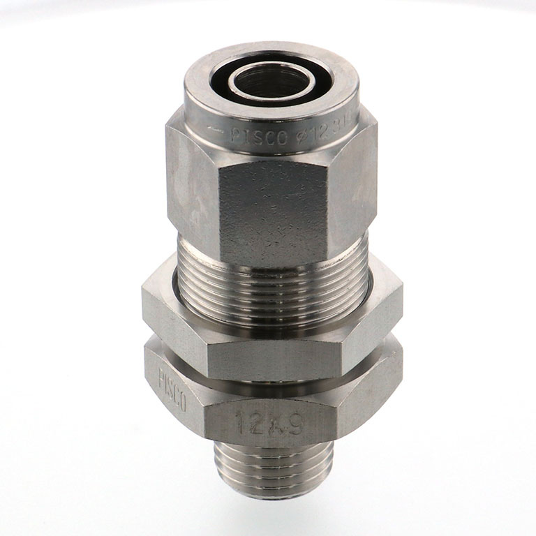 Alternative view of Đầu Ngạnh Nối Ống Có Đai Ốc Xiết Dạng Lắp Vách Ren Ngoài Pisco NSMC1290-02