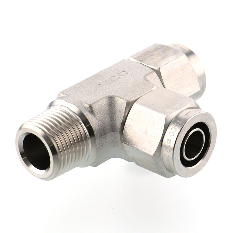 Alternative view of Đầu Ngạnh Nối Ống Có Đai Ốc Xiết Dạng Chữ T Ren Ngoài Pisco NSD1290-03