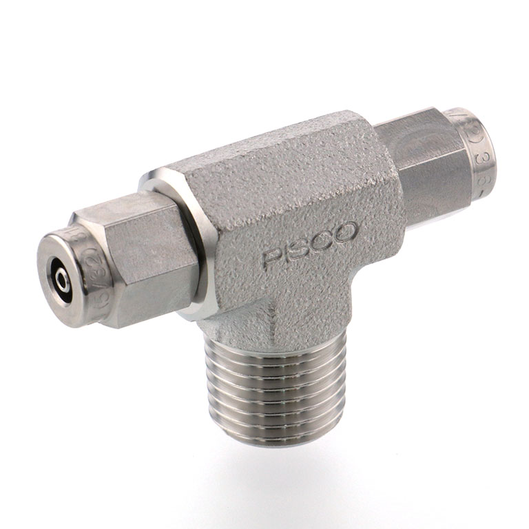 Alternative view of Đầu Ngạnh Nối Ống Có Đai Ốc Xiết Dạng Chữ T Ren Ngoài Pisco NSB0425-02