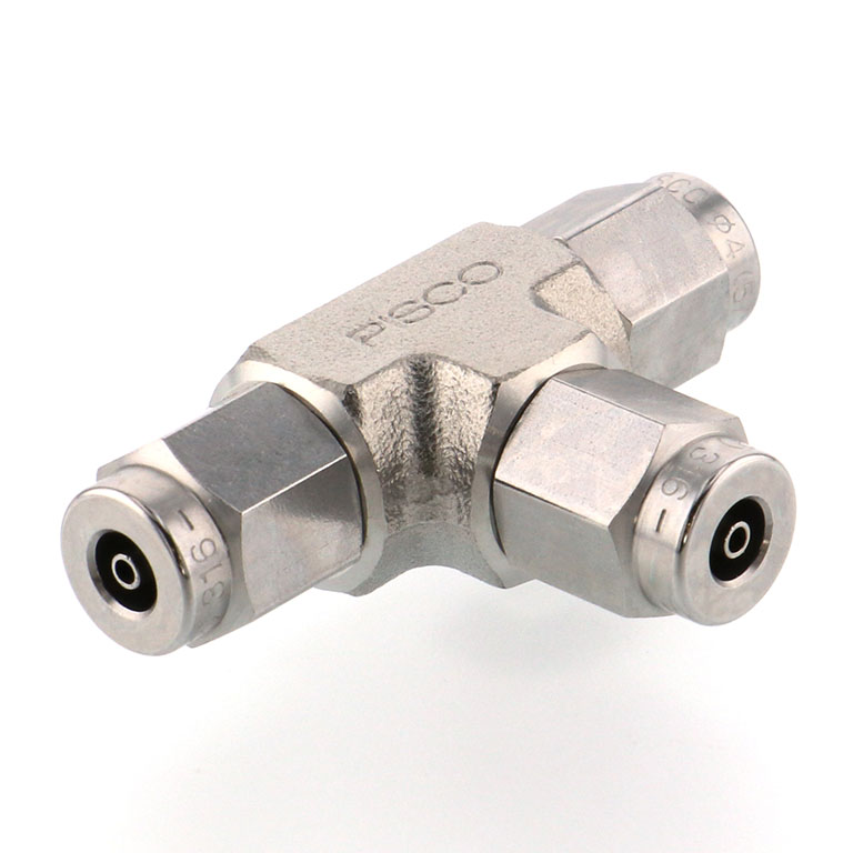 Alternative view of Đầu Ngạnh Nối Ống Có Đai Ốc Xiết Dạng Chữ T Pisco NSE0420