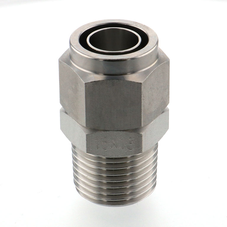 Alternative view of Đầu Ngạnh Nối Ống Có Đai Ốc Xiết Dạng Thẳng Thân Lục Giác Ren Ngoài Pisco NSC1613-04