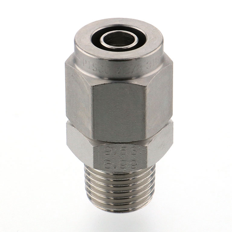 Alternative view of Đầu Ngạnh Nối Ống Có Đai Ốc Xiết Dạng Thẳng Thân Lục Giác Ren Ngoài Pisco NSC3/8-02-TP