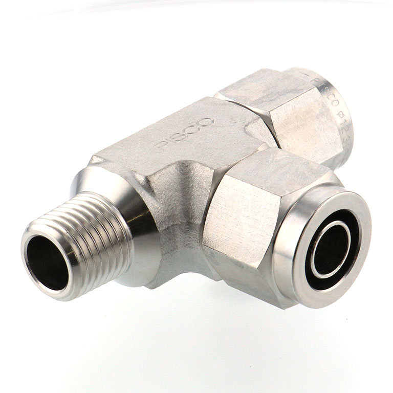 Alternative view of Đầu Ngạnh Nối Ống Có Đai Ốc Xiết Dạng Chữ T Ren Ngoài Pisco NSD1290-02