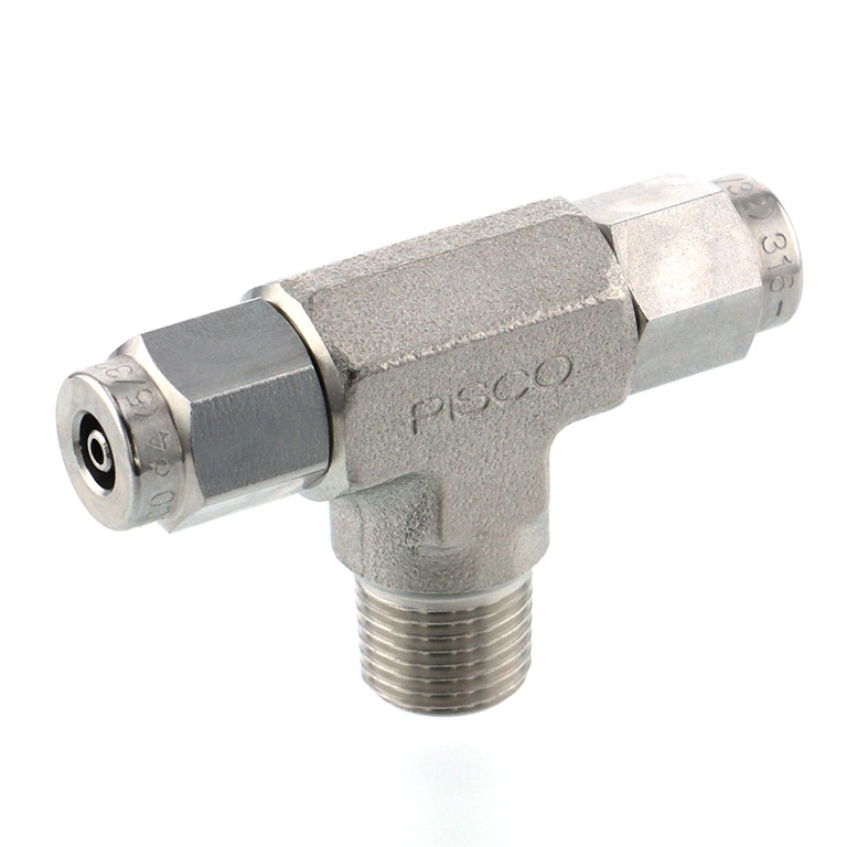 Alternative view of Đầu Ngạnh Nối Ống Có Đai Ốc Xiết Dạng Chữ T Ren Ngoài Pisco NSB0425-01-TP