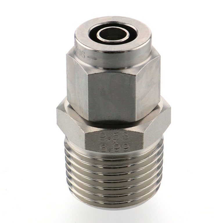 Alternative view of Đầu Ngạnh Nối Ống Có Đai Ốc Xiết Dạng Thẳng Thân Lục Giác Ren Ngoài Pisco NSC3/8-04-TP