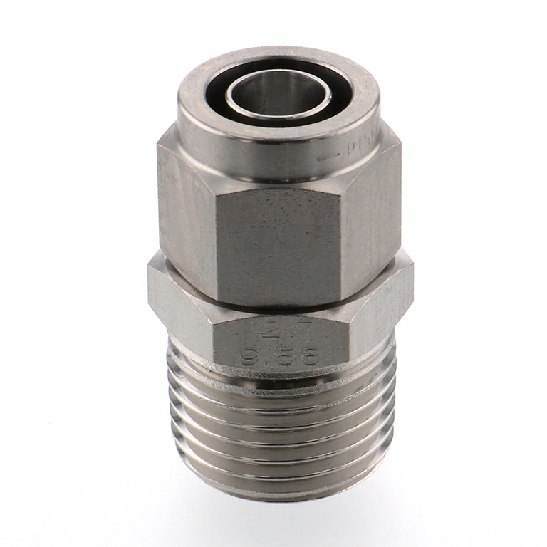 Alternative view of Đầu Ngạnh Nối Ống Có Đai Ốc Xiết Dạng Thẳng Thân Lục Giác Ren Ngoài Pisco NSC1/2-04-TP