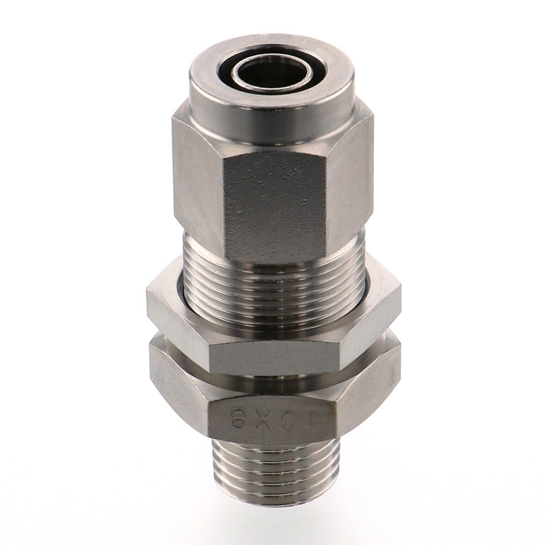 Alternative view of Đầu Ngạnh Nối Ống Có Đai Ốc Xiết Dạng Lắp Vách Ren Ngoài Pisco NSMC1080-02-TP