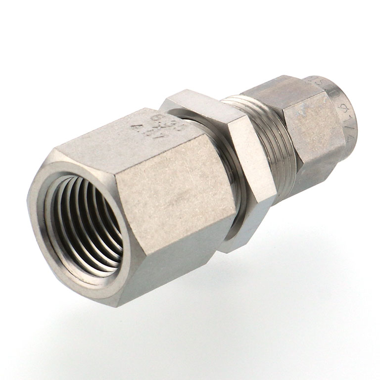 Alternative view of Đầu Ngạnh Nối Ống Có Đai Ốc Xiết Dạng Lắp Vách Ren Trong Pisco NSMF1/4-02